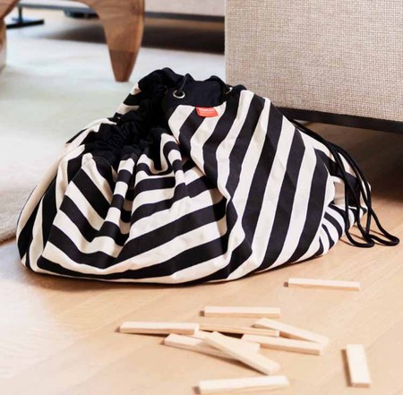 Play&Go - Sac à jouets 2 en 1 Noomad Original Stripes Black