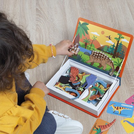 Janod - Jeu magnétique Magneti'Book Dinosaures