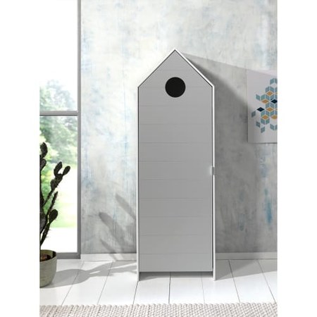 Vipack - Armoire 1 porte gris