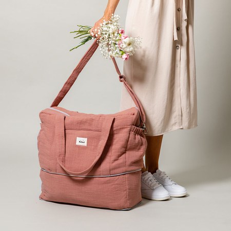 BEBEL - Sac à Langer Effet Lin 24/48H - Terracotta