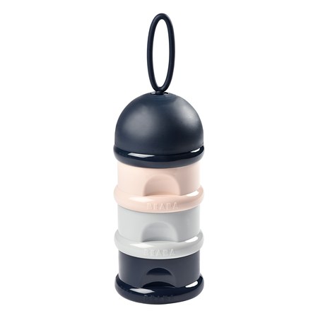 Béaba - Boite doseuse de lait 3 compartiments empilables Night blue/Rose