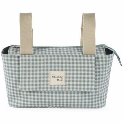 Walking Mum - Sac à poussette I love vichy vert