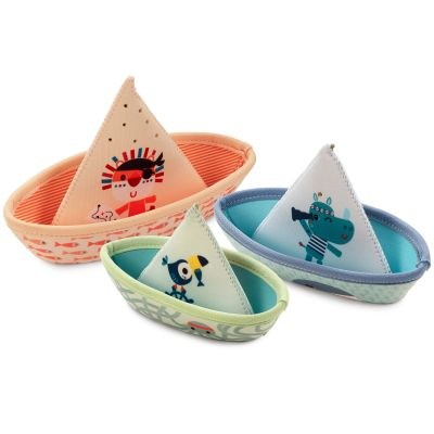 Lilliputiens - Lot de 3 jouets de bain bateau Jungle