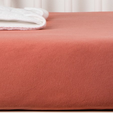 Kadolis - Drap housse en coton bio Terracotta (60 x 120 cm)