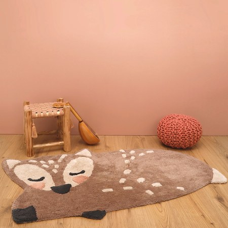 Nattiot - Tapis lavable faon Little deer (70 x 110 cm)