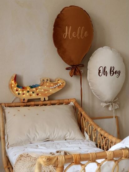 Little Lights - Lampe veilleuse crocodile bois naturel