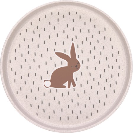 Lassig - Assiette plate Little Forest Lapin rose