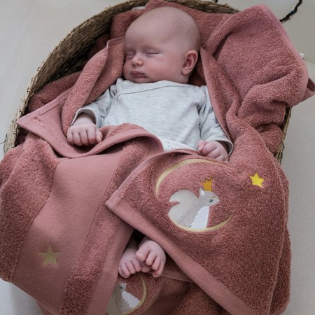 L'oiseau bateau - Serviette de bain brique écureuil (70 x 140 cm)