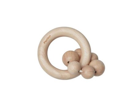 Plan Toys - Hochet perles naturel
