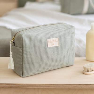 Nobodinoz - Trousse de toilette nid d'abeille Diva Laurel Green