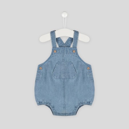 BOUT'CHOU - Barboteuse sans manches chambray en coton BIO, certifié OEKO-TEX