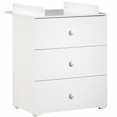 Baby Price - Commode à langer New Basic Boutons boule blancs