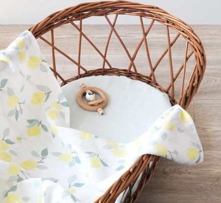 Little Crevette - Maxi lange en coton bio Limonade (120 x 120 cm)