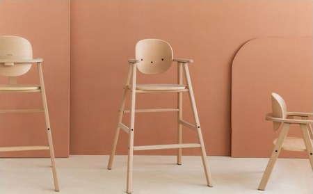 Nobodinoz - Nobodinoz - Chaise haute évolutive en bois massif Growing green