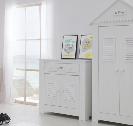 Pinio - Armoire 2 portes haute blanc