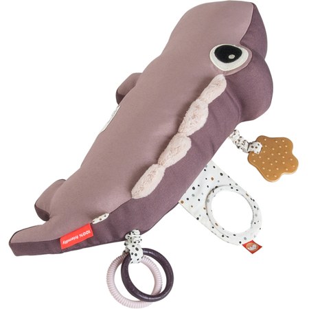 Done by deer - Peluche d'activités vibrante Croco rose