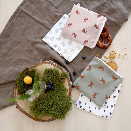 Lassig - Lot De 2 Pochettes À Snack Little Forest Lapin Multicolore
