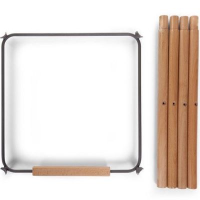 Childhome - Kit de pieds longs pour chaise haute Evolu + repose-pieds en bois naturel gris
