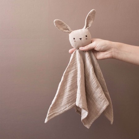 Main Sauvage - Doudou lange lapin sable Main Sauvage