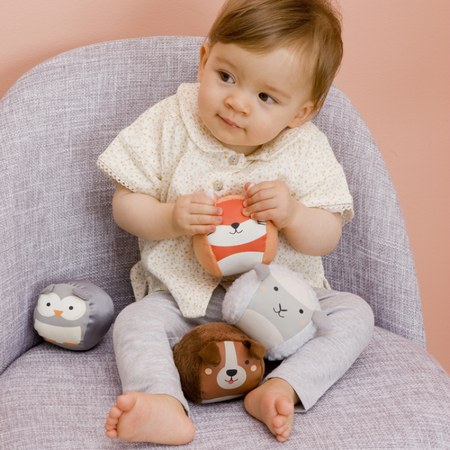 Little Big Friends - Lot de 4 balles doudous Ferme Doodballs