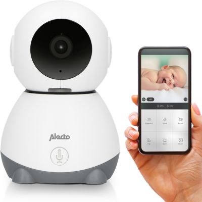 Alecto - Babyphone Wifi avec caméra Smartbaby blanc et gris