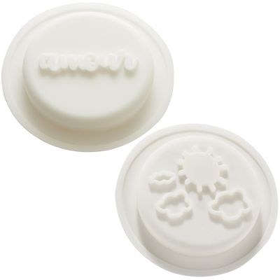 Le biberon français - Lot de 2 opercules en silicone pour biberon nuages & amour