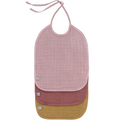 Lassig - Lot de 3 bavoirs medium en mousseline