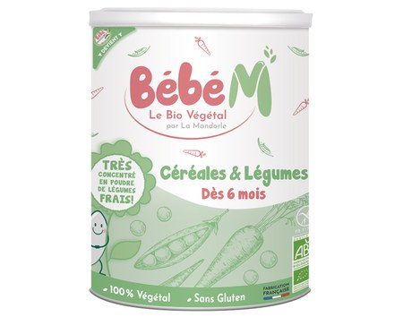 Bébé M - BEBE M Céréales et Légumes - 220g - Dès 6 mois