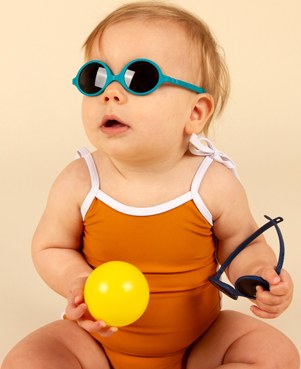 Ki Et La - Lunettes de Soleil Bébé Diabola - 0-12 mois Peacock green