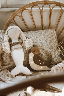 Little Lights - Lampe veilleuse oiseau café beige