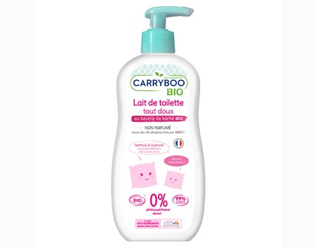 Carryboo - Lait de Toilette Tout Doux au Beurre de Karité Bio - 500 ml