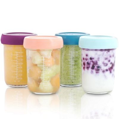 Babymoov - Lot de 4 pots de conservation en verre Babybols (160 ml)