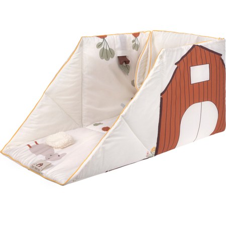 Lassig - Tapis d´éveil 2 en 1 en coton bio Tiny Farmer (120 x 120 cm)