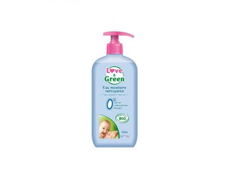 Love & Green - Eau micellaire nettoyante bio - 500ml - Bleu