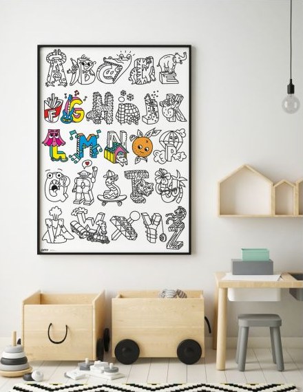 Omy - Omy - Poster géant à colorier ABC