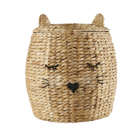 Maisons du Monde - Panier chat en fibre végétale tressée et laine