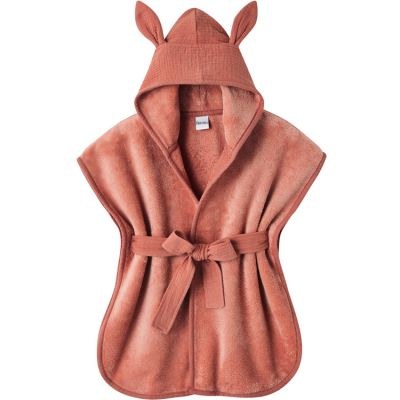 BB & Co - Peignoir de bain Soft bambou marsala (0-2 ans)