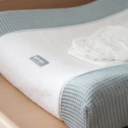 Béaba - Housse pour matelas à langer vert d'eau 75 x 45 x 19 cm