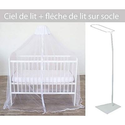 Domiva - Ciel de lit moustiquaire + flèche sur socle pour lit