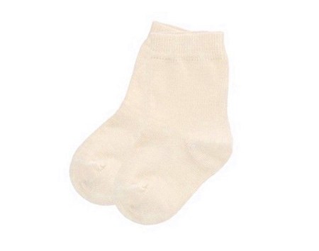 Iobio - chaussettes en coton bio bebe et enfant ecru 17-18