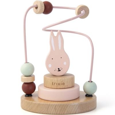 Trixie - Boulier en bois avec tour à empiler lapin Mrs. Rabbit