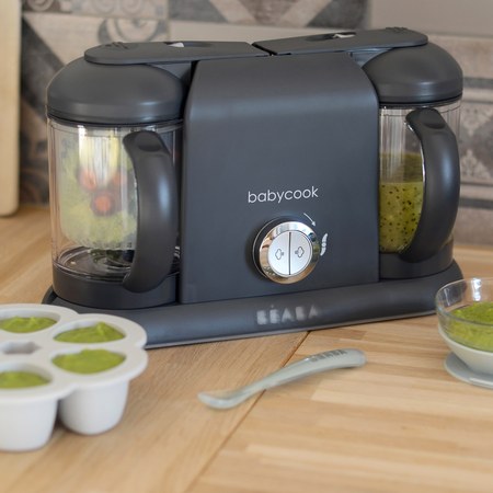 Béaba - Robot Cuiseur 4 En 1 Contenance Xxl 2200 Ml Babycook Duo Gris Foncé