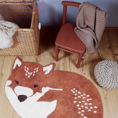 Nattiot - Tapis lavable loup Little Wolf (70 x 110 cm)