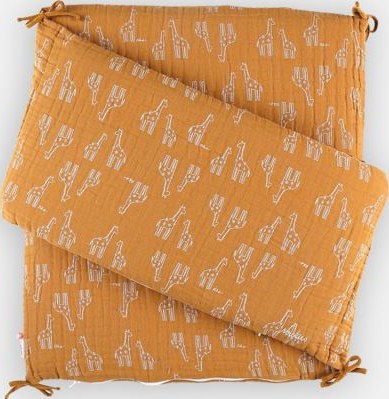 Noukie's - Tour de lit respirant ocre (pour lits 60x120 cm ou 70x140 cm)