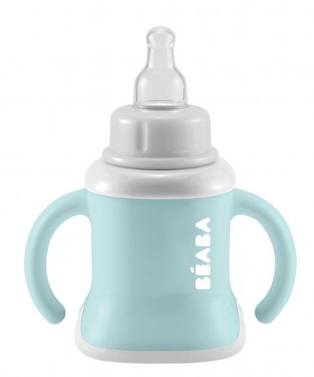 Béaba - BEABA Tasse Evoluclip 3 en 1 - Airy Green - Dès 4 mois