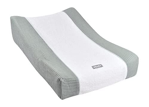 Béaba - BÉABA, Housse pour Matelas à Langer Sofalange, 100% Coton Nid d'abeille, Eponge Moelleuse, Drap Absorbant, Confort Optimal, Tissus Certifiés Oekotex , Vert d'eau