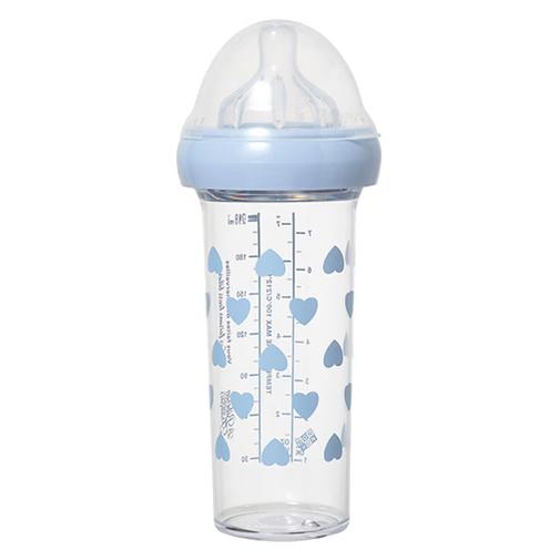 Le biberon français - Biberon Coeurs Bleus - 210 ml