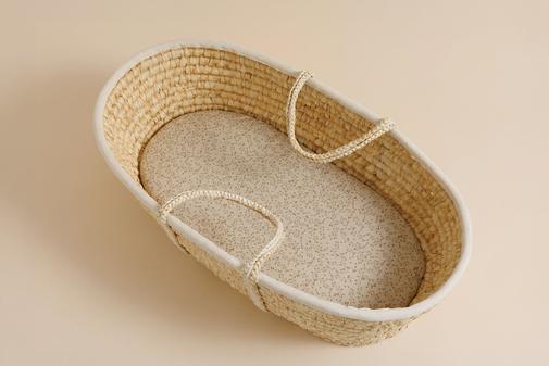 Mon Lit Cabane - - Drap Housse pour Couffin Herbs - Beige