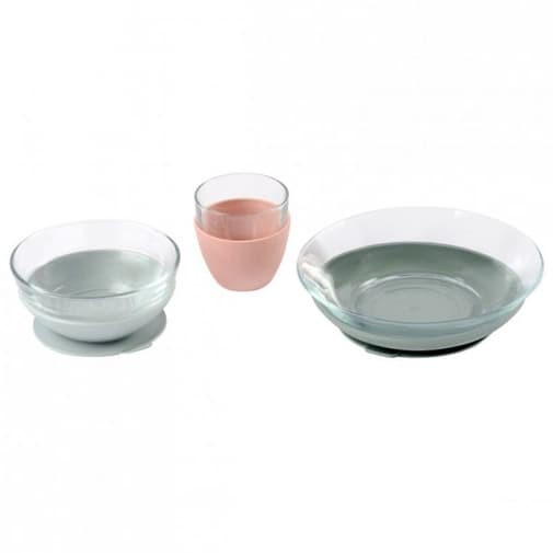 Beaba - Coffret repas verre Eucalyptus