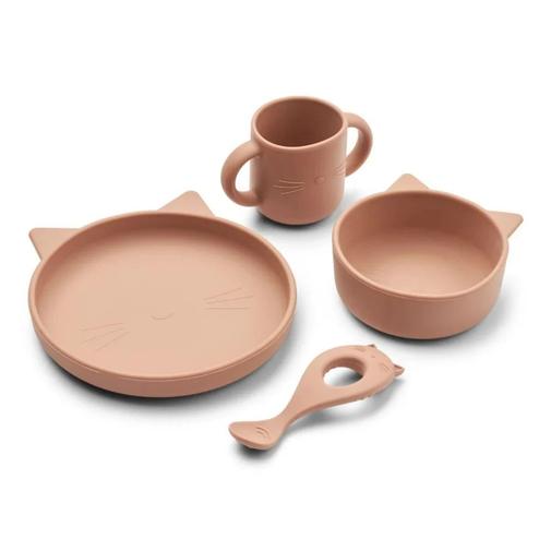Liewood - Set de vaisselle en silicone Liewood - Liewood - Rose - Silicone